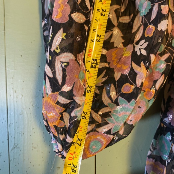 Free People Sheer Floral Babydoll Long Sleeve Dress - Picture 11 of 13